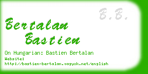 bertalan bastien business card